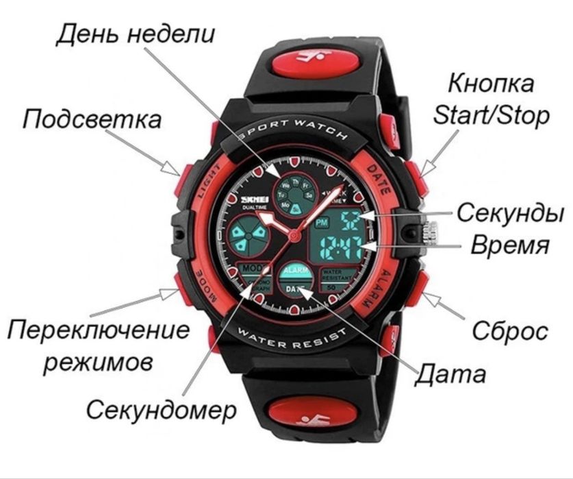 Skmei 1163 годинник, часи