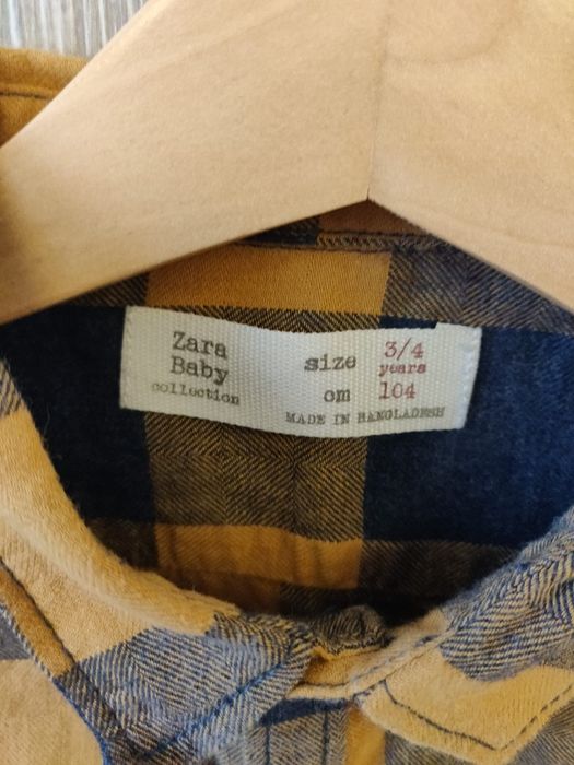 Camisa xadrez menino Zara