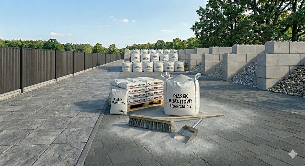 PIASEK GRANITOWY kwarcowy Grafitowy  0-2 mm