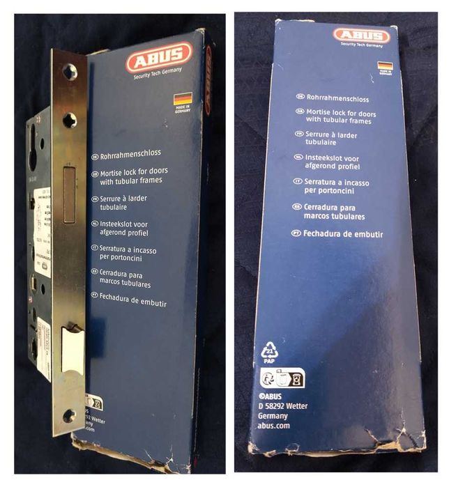 Abus fechadura de encaixe prata 45 mm (312)