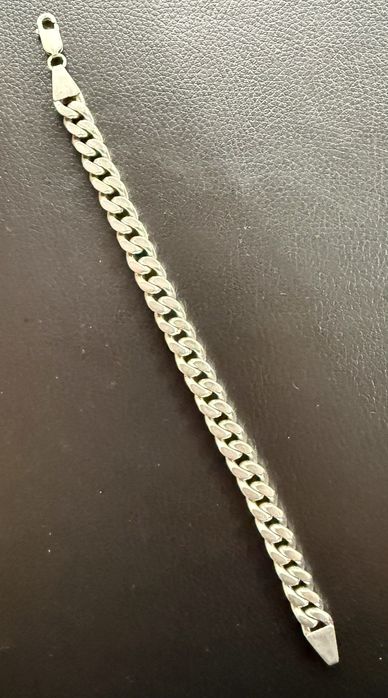 Gruba srebrna bransoletka długość 23 cm