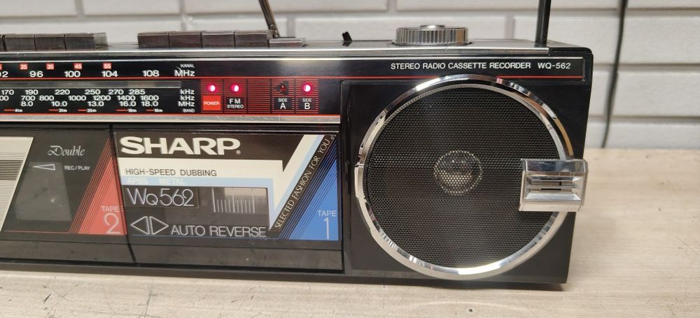 Radiomagnetofon BOOMBOX SHARP WQ-562. Idealny stan