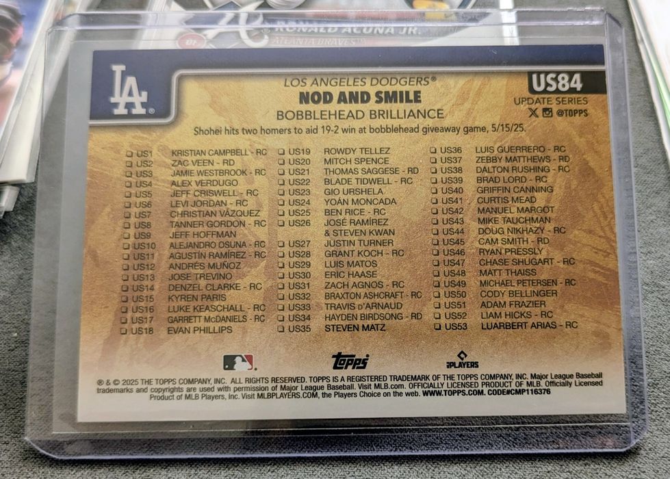Shohei Ohtani Golden Mirror US84 Topps 2025