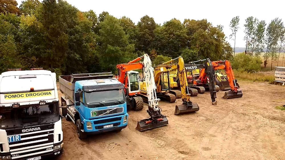 Mulczer leśny wycinka samosiejek melioracje ziemia żwir piasek koparka