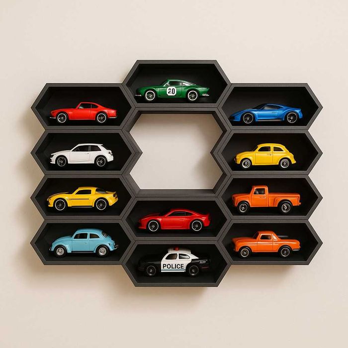 Expositor Modular Hexagonal – Suporte para Miniaturas