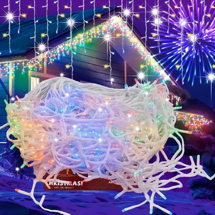 Sople 60 led MULTIKOLOR girlanda na okno lampka mix 2,5m ozdoba święta