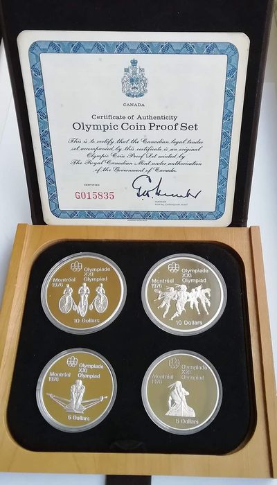 Канада набір 5 та 10 $ 1974 р. Олімпіада в Монреаль. ПРУФ! СРІБЛО!