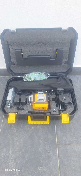Nível laser 16 linhas 2 baterias + tripé 3D Autonivelante NOVO pladur ladrilho teto pedreiro construção 360 3D