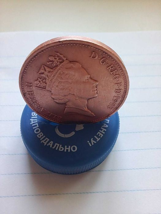 Колекционая монета Великобритания 2 пенси 1993 год