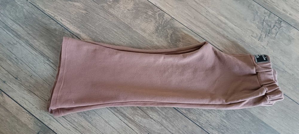 Spodnie dzwony dla dziewczynki polskie lalola 92/98 brazowe