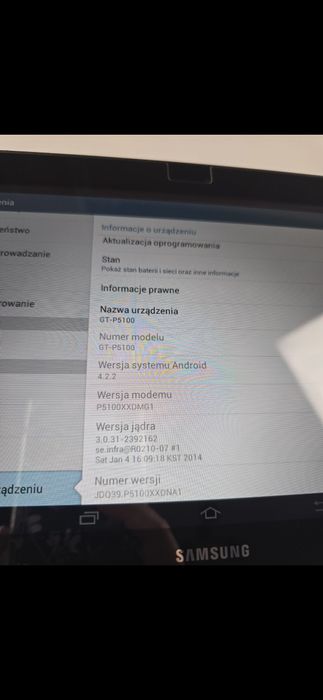 Tablet samsung tab 2.10.1 10 cali działa