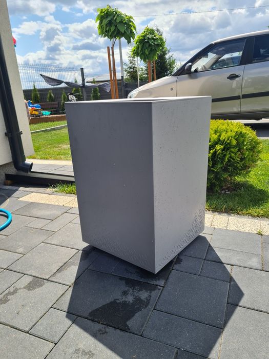 Doniczka, Kwietnik Eco Recycled wysoki Lamela z serii Karo