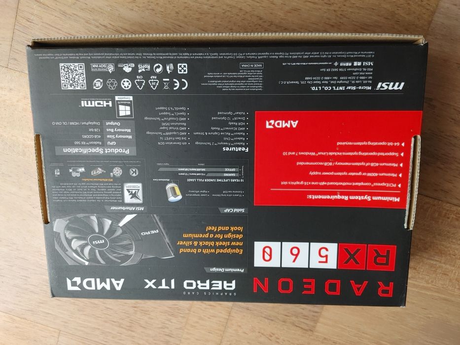 Karta graficzna MSI Radeon RX 560 Aero ITX  4GB