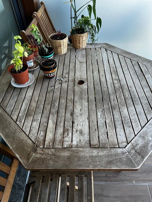 Mesa madeira exterior Espaço Kasa