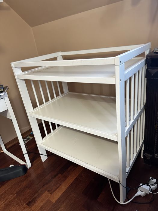 GULLIVER Stół do przewijania, biały IKEA, przewijak, szafka na zabawki