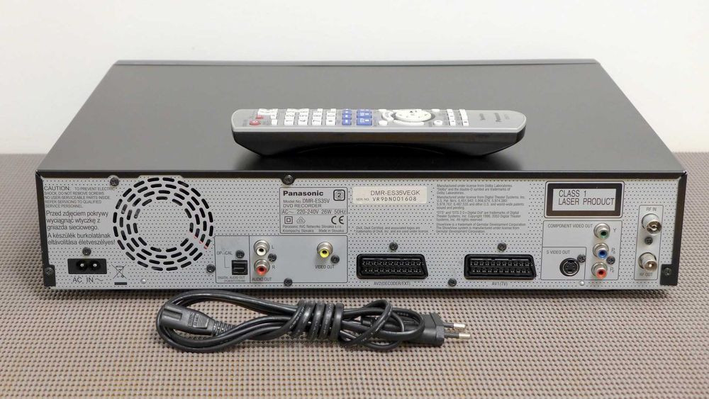 Nagrywarka VHS/DVD, Panasonic DMR-ES35, sprawna 100%, copy VHS