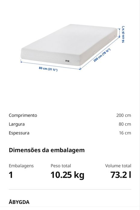 Colchão cama de solteiro