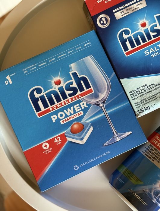 Zestaw finish kapsułki do zmywarki sól nabłyszczacz