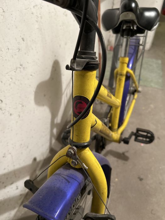 Rower żółto-niebieski. Mtb