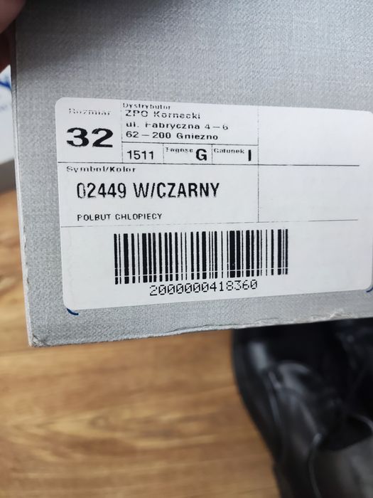 Półbuty chłopięce 32 czarne