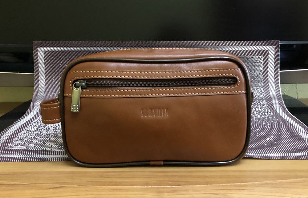 Кожаная сумка-барсетка - Slavnik