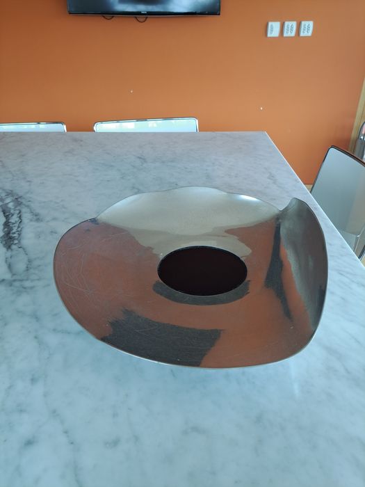 Centro de Mesa Design Moderno em Inox/Cromado