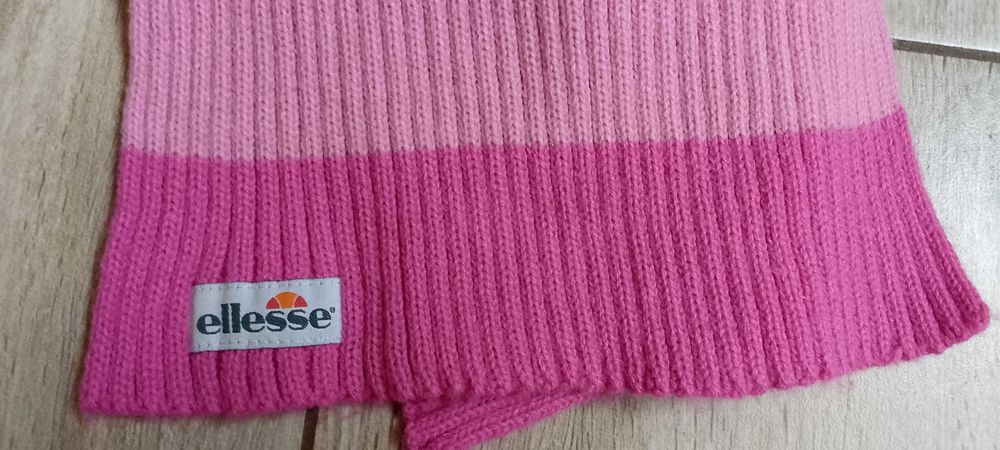Шарф Ellesse жіночий смугастий рожево-сірий 180*20 см