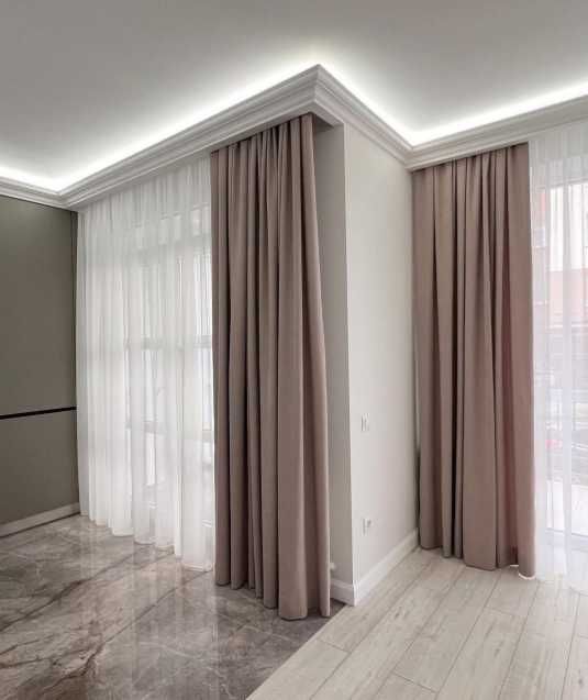 штори мікровелюр мокко комплект