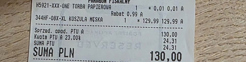 Nowa Koszula Reserved
