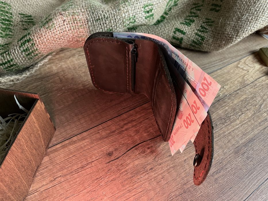Кошелёк ручной работы из натуральной кожи crazy horse