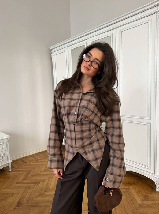 Сорочка в клітинку ,трендова