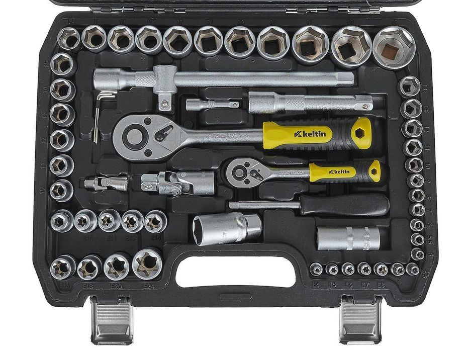 Komplet KLUCZY NASADOWYCH klucze nasadowe 108 el. 1/4" 1/2"  2364
