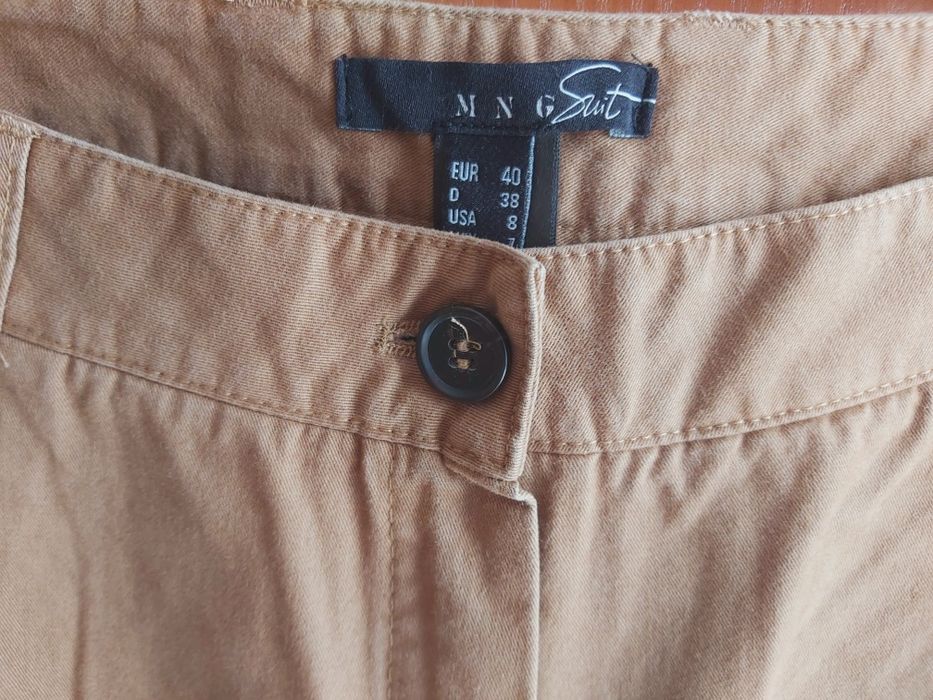 Mango spodnie chinosy camel 40