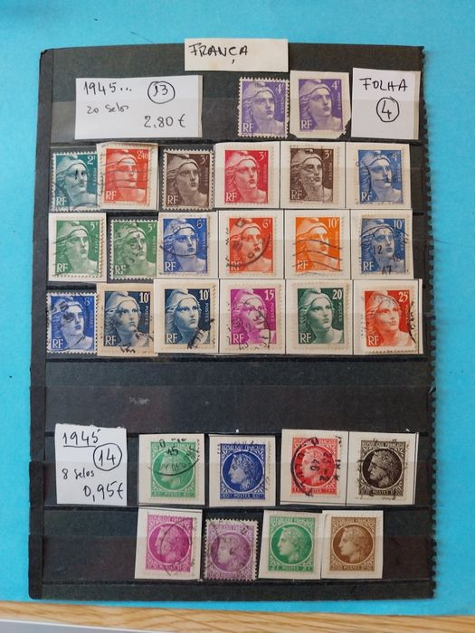 Selos da França- 1939 a 1949 . Ref.12/02