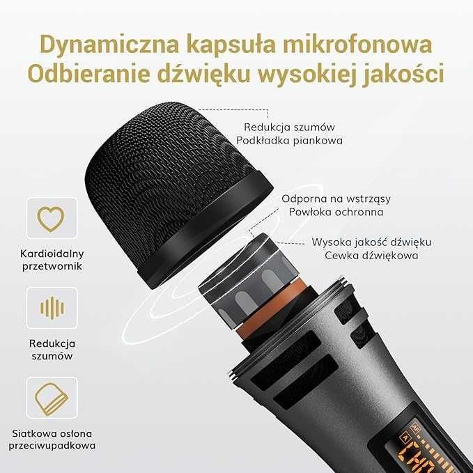 Mikrofony, bezprzewodowe system  TONOR UHF