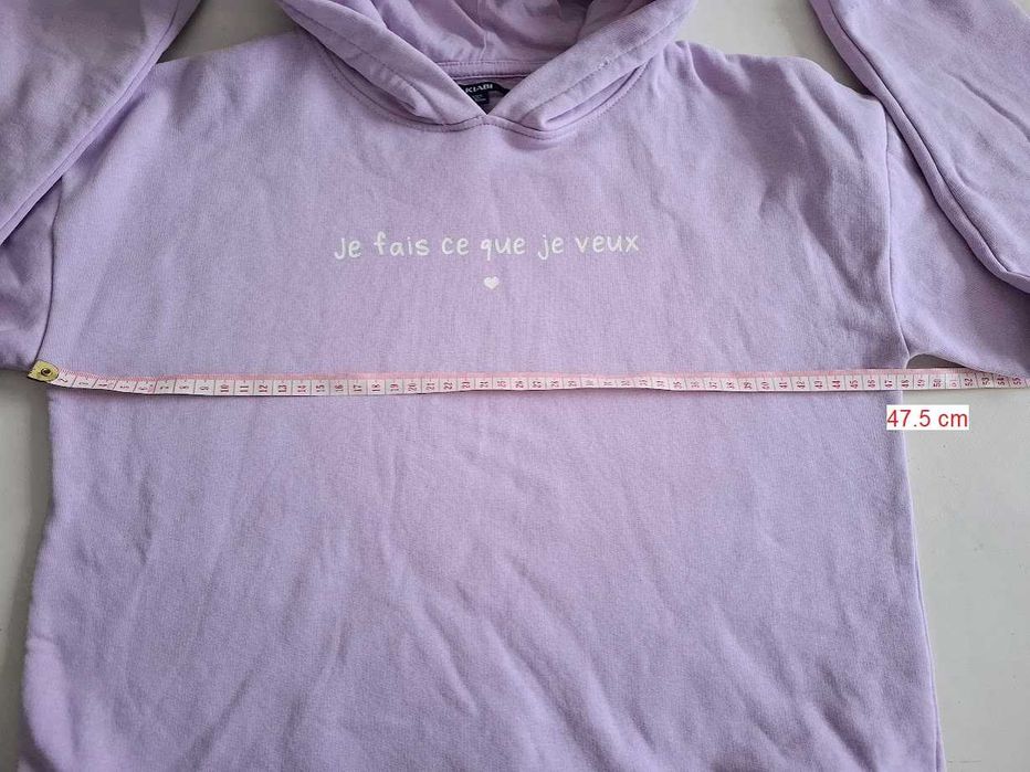 Sweat cor alfazema para menina 11-12 anos (146-152 cm)