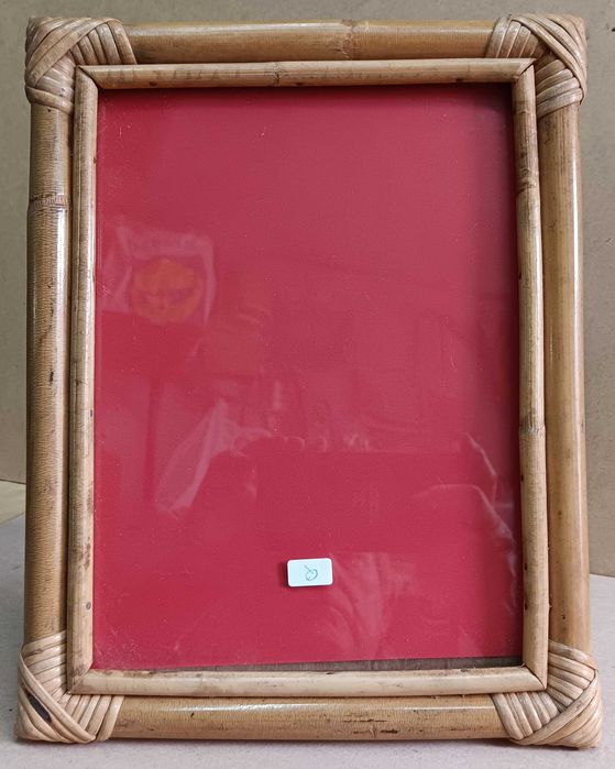 Porta retratos inédito em cana de bambu, artesanal