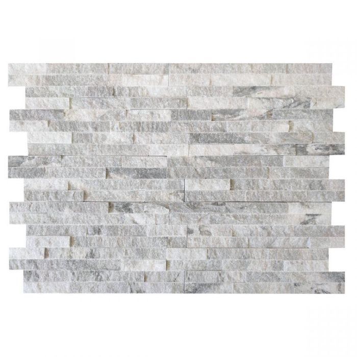 Panel ścienny Elewacja Marmur Stackstone Stormy Grey 10x36x0,8-1,3 cm marmurowe płytki elewacja marmury kamień na elewacje podmurówka