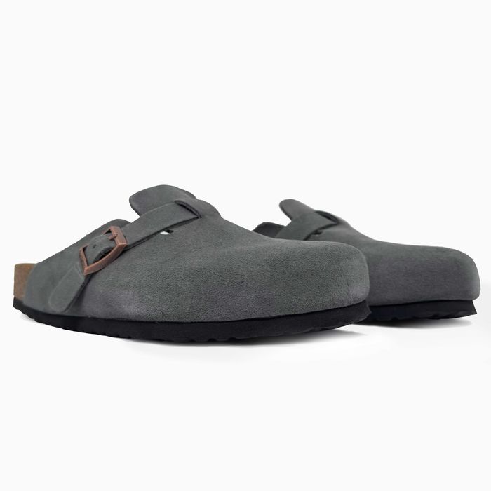 Капці Birkenstock Boston Grey premium клоги