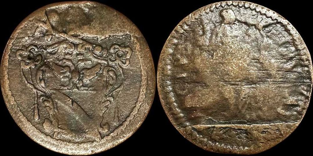 1 Quattrino - Gubbio (Estados Papais) - Alexander VIII - São Pedro