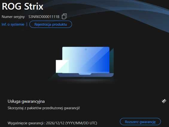 Laptop ASUS ROG G16 i7-13650HX RTX 4070 32 GB RAM 1TB SSD Win11 IDEAŁ