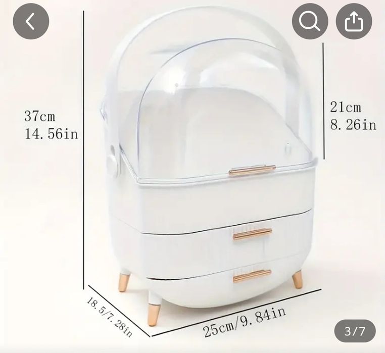 Органайзер для косметики та засобів для догляду обличча великої ємност