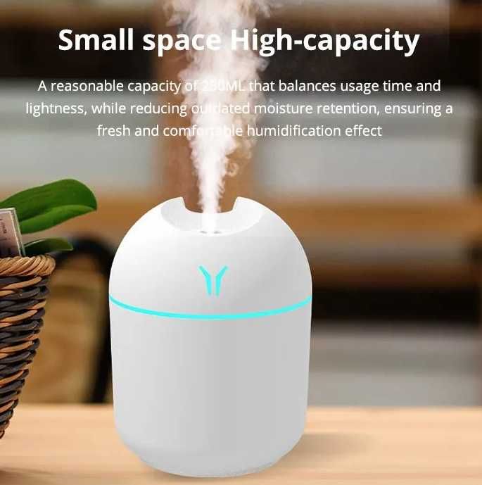 Humidificador de ar ultrassônico 250ml USB difusor de óleos essencial NOVO