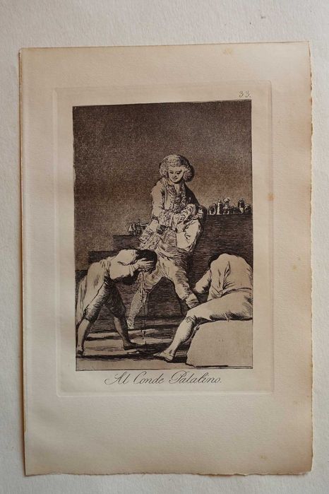 Gravura "Al Conte Palatino", Francisco de Goya