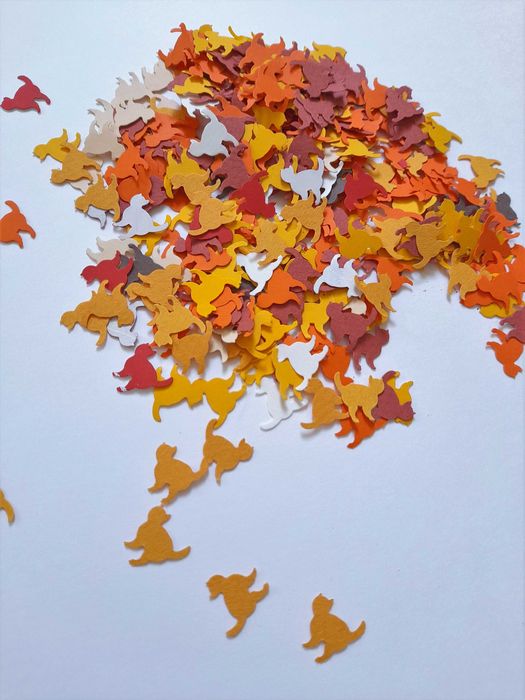 Confetes em forma de gato, suprimento de decoração para festas