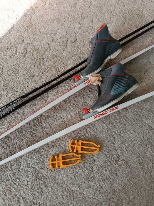 Narty biegowe 190, buty 43 i kijki -zestaw