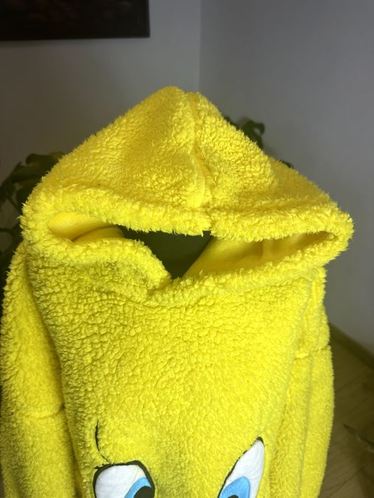 Ocieplacz szlafrok żółty gruby XS-S