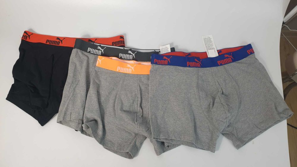 Puma everyday Majtki Bokserki męskie Puma Solid Boxer 4-Pack 4pary roz L