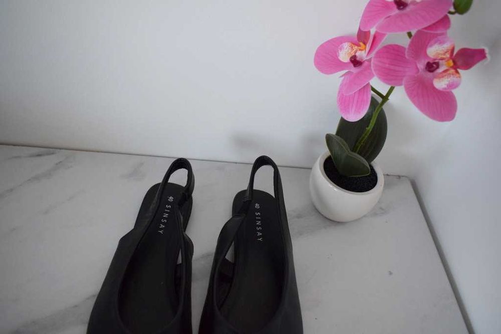Sinsay czarne baleriny 40 damskie buty