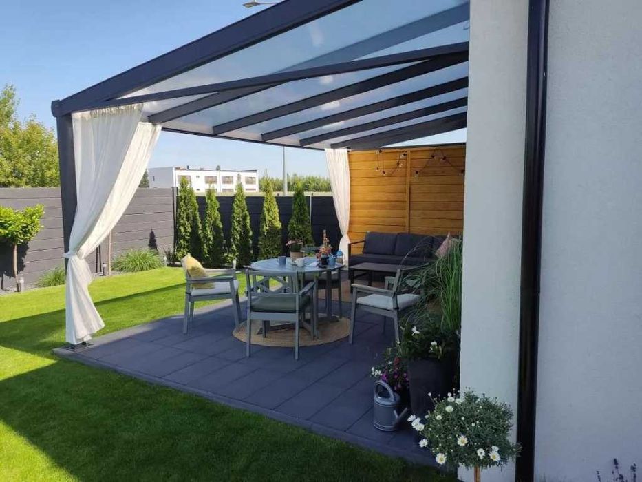 Zadaszenie aluminiowe PRO z dachem poliwęglanowym 350x1006 m